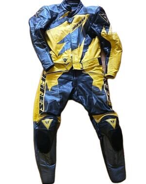 Dainese Tattoo Motocycle Racing Leather Suit EU56/ XL Classic Valentino Rossi's